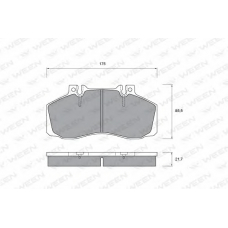 151-1035 WEEN Комплект тормозных колодок, дисковый тормоз