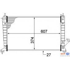 8MK 376 772-401 HELLA Радиатор, охлаждение двигателя