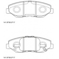 KD1513 ASIMCO Комплект тормозных колодок, дисковый тормоз