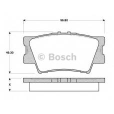 0 986 TB3 118 BOSCH Комплект тормозных колодок, дисковый тормоз