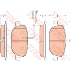 GDB1851 TRW Комплект тормозных колодок, дисковый тормоз