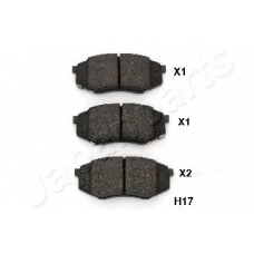 PA-H17AF JAPANPARTS Комплект тормозных колодок, дисковый тормоз