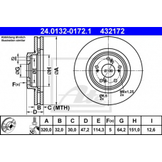 24.0132-0172.1 ATE Тормозной диск