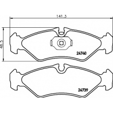 8DB 355 014-421 HELLA PAGID Комплект тормозных колодок, дисковый тормоз