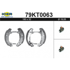 79KT0063 ICER Комплект тормозных колодок