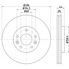 MDC2695 MINTEX Тормозной диск