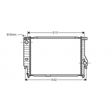 BW2132 AVA Радиатор, охлаждение двигателя