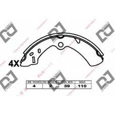BS1389 DJ PARTS Комплект тормозных колодок