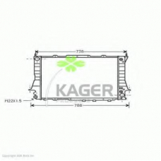 31-1755 KAGER Радиатор, охлаждение двигателя