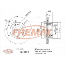 BD-0190 FREMAX Тормозной диск