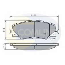 CBP01625 COMLINE Комплект тормозных колодок, дисковый тормоз