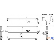 8FC 351 306-341 HELLA Конденсатор, кондиционер