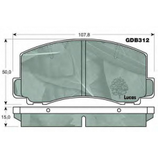 GDB312 TRW Комплект тормозных колодок, дисковый тормоз