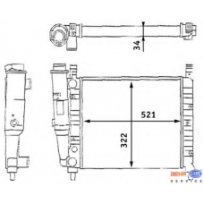 8MK 376 713-391 HELLA Радиатор, охлаждение двигателя