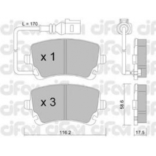 822-554-0 CIFAM Комплект тормозных колодок, дисковый тормоз