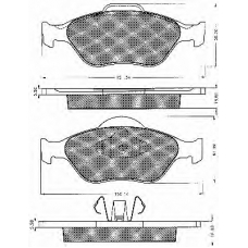 10551 BSF Комплект тормозных колодок, дисковый тормоз