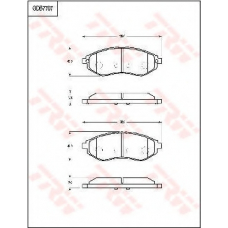 GDB7707 TRW Комплект тормозных колодок, дисковый тормоз