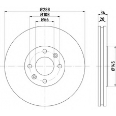 8DD 355 107-841 HELLA Тормозной диск