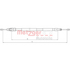 10.4708 METZGER Трос, стояночная тормозная система