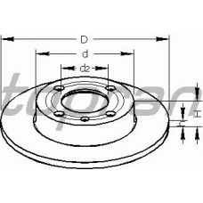 110 217 TOPRAN Тормозной диск