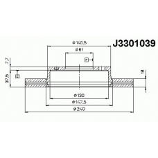 J3301039 NIPPARTS Тормозной диск