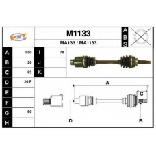 M1133 SNRA Приводной вал