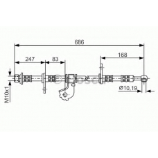 1 987 476 734 BOSCH Тормозной шланг