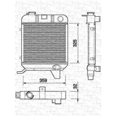 350213800000 MAGNETI MARELLI Радиатор, охлаждение двигател