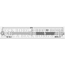 BBH6814 BORG & BECK Тормозной шланг