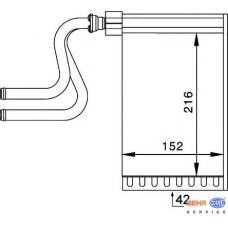 8FH 351 024-261 HELLA Теплообменник, отопление салона