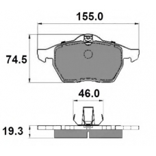 NP2087 NATIONAL Комплект тормозных колодок, дисковый тормоз