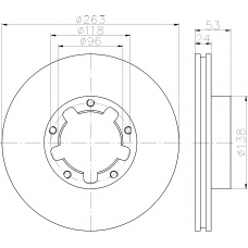 8DD 355 115-221 HELLA PAGID Тормозной диск