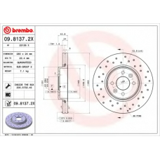 09.8137.2X BREMBO Тормозной диск