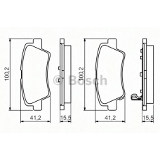 0 986 494 557 BOSCH Комплект тормозных колодок, дисковый тормоз