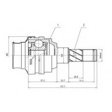 AW1520134 AYWIPARTS Шарнирный комплект, приводной вал