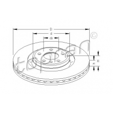 113 008 TOPRAN Тормозной диск