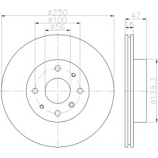 MDC2103 MINTEX Тормозной диск