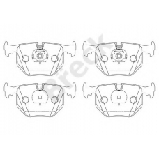 21282 00 702 00 BRECK Комплект тормозных колодок, дисковый тормоз