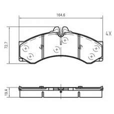 K622600 Vema Комплект тормозных колодок, дисковый тормоз