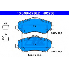 13.0460-2766.2 ATE Комплект тормозных колодок, дисковый тормоз