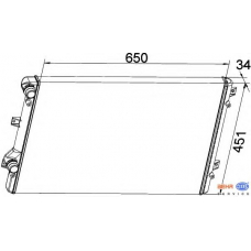 8MK 376 774-031 HELLA Радиатор, охлаждение двигателя