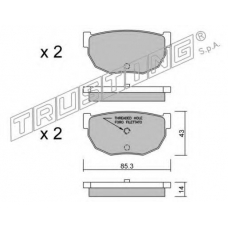 508.0 TRUSTING Комплект тормозных колодок, дисковый тормоз