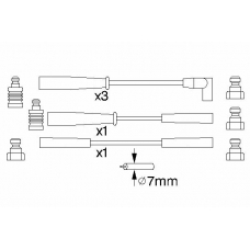 0 986 356 803 BOSCH Комплект проводов зажигания