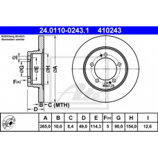 24.0110-0243.1 ATE Тормозной диск