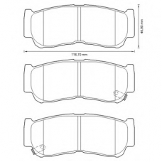 572608B BENDIX Комплект тормозных колодок, дисковый тормоз