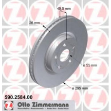 590.2584.00 ZIMMERMANN Тормозной диск