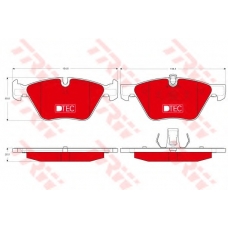 GDB1559DTE TRW Комплект тормозных колодок, дисковый тормоз