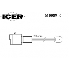 610089 E ICER Сигнализатор, износ тормозных колодок