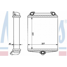 72001 NISSENS Теплообменник, отопление салона