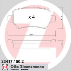 23417.150.2 ZIMMERMANN Комплект тормозных колодок, дисковый тормоз